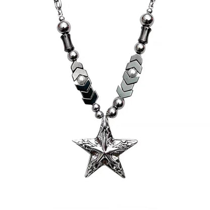 Gothic Beaded Star Necklace