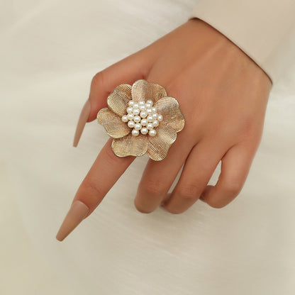 Pearl Camellia Ring