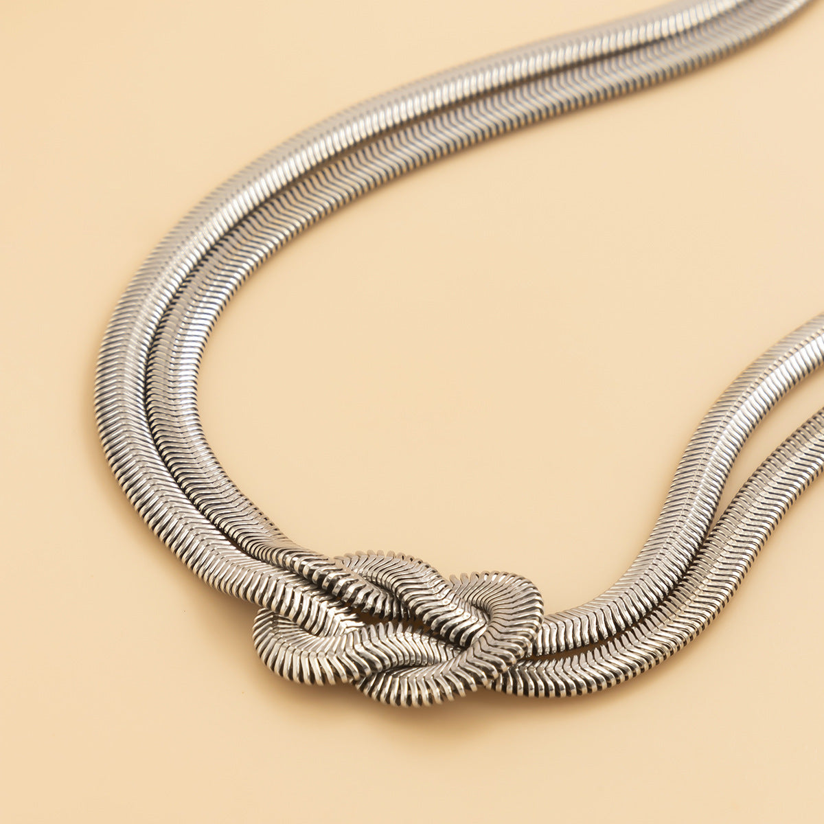 Knotted Snake Bone Necklace